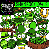Shamrock Owls {Creative Clips Digital Clipart}