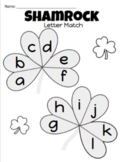 Shamrock Puzzle Uppercase/Lowercase Letter Match! St. Patr
