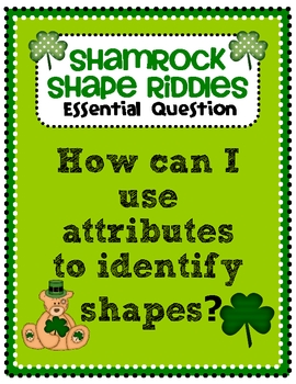 Shamrock Shape Riddles Tiered Math Tub by Yvonne Dixon | TpT