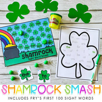 Preview of Shamrock Sight Word Smash - Fry's First 100 Sight Words