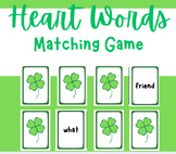 Heart Word Matching Game Shamrock March St Patricks Day