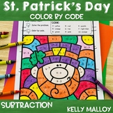 Shamrock Subtraction St. Patrick's Day March Coloring Page