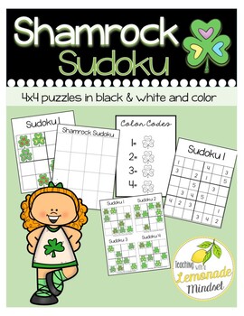 Preview of Shamrock Picture Sudoku 4x4 puzzles