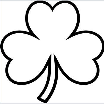 Preview of Shamrock Template for Art Project - Coloring Page - Outline Sheet  - 4K