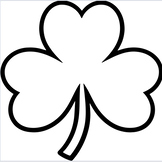 Shamrock Template for Art Project - Coloring Page - Outlin