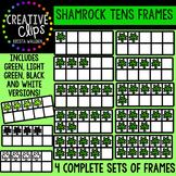 Shamrock Tens Frames {Creative Clips Digital Clipart}