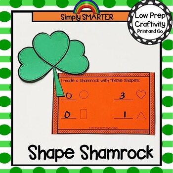 Preview of Shamrock Themed Cut and Paste Shape Math Craftivity