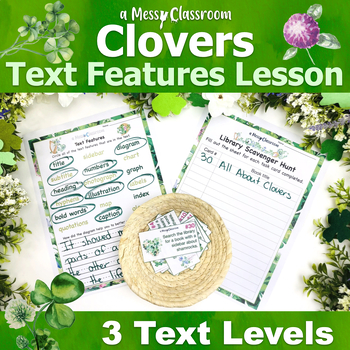 Preview of Shamrocks Clovers 2nd Grade Nonfiction Reading Text Features RI.2.5