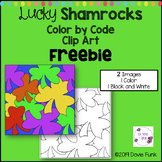 Shamrocks Color by Number or Code Clip Art Designs FREEBIE