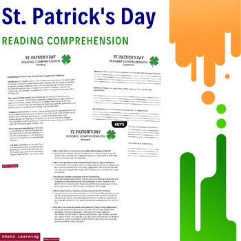 Preview of Shamrocks & Shenanigans: Exploring St. Patrick's Day - Reading Comprehension