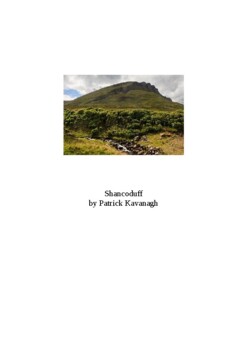 Preview of Shancoduff by Patrick Kavanagh - Activities Unit