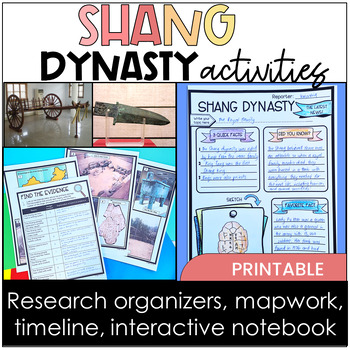 Preview of Ancient China Shang Dynasty Activities Timeline Research Organizers