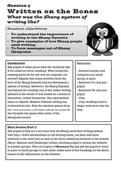 Preview of Shang Dynasty of Ancient China Lesson 5: Shang Writing and Oracle Bones