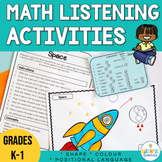 Math Listening Activity - Following Directions - Shape & P