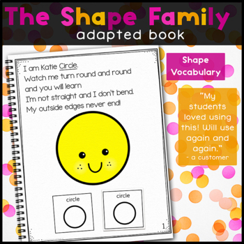 Preview of Shapes Special Education Circle Time Adapted Book Fun Adaptive Activity