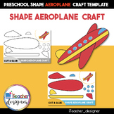 Shape Airplane Craft - Cut and Glue Activity for Kids