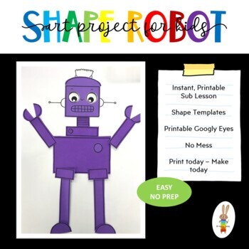 Preview of Shape Art Lesson Plan - Shape Robot