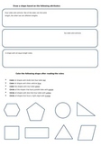 shapes attributes worksheets teaching resources teachers