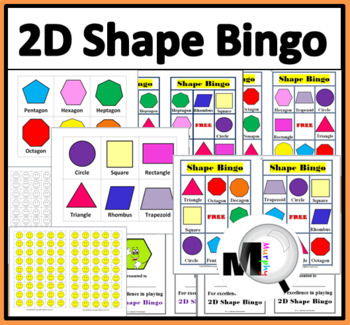 2D Shapes Bingo Game by Marcia Murphy | Teachers Pay Teachers