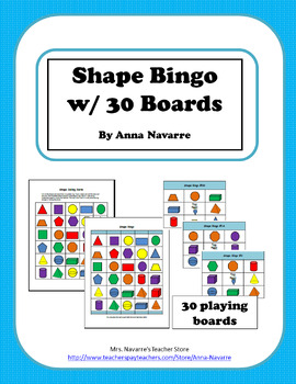 Preview of Shape Bingo w/30 Boards