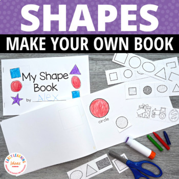 Preview of 2D Shapes Recognition Book - Matching Shapes Activities - Preschool Kindergarten