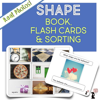 Preview of Shape Book, Flash Cards, & Related Activities | Shapes Real Pictures