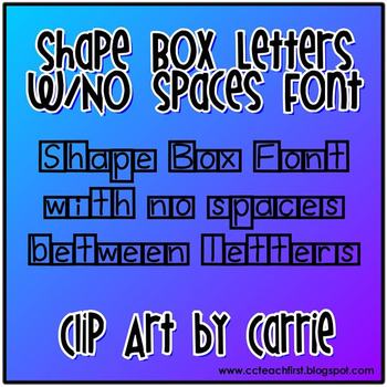 Box Shape - Letter Box Font