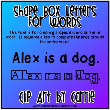 Preview of Shape Box Letters for Words Font