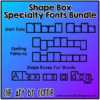 Download Shape Box Specialty Fonts Bundle By Clip Art By Carrie Teaching First