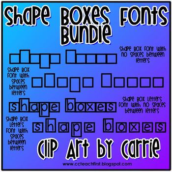 Preview of Shape Boxes Font Bundle