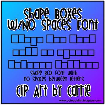 Preview of Shape Boxes (NO Spaces Between Letters) Font