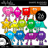 Shape Buddies Clipart - Outlined
