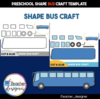 Preview of Shape Bus Craft - Cut and Glue Activity for Kids