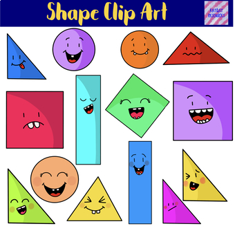 Preview of Shape Clip Art Triangles, Squares, Rectangles and Circles