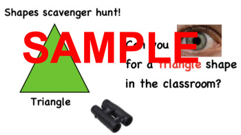 Preview of Shape/Color Classroom Scavenger Hunt