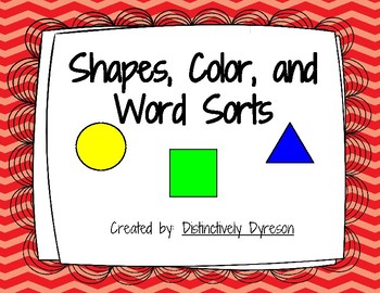 Preview of Shape, Color, and Word Sort