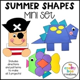 Summer 2d Shape Craft Activities Math Pirate Fish Dinosaur