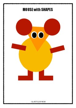 Mouse Shape Craft - A creative Math Center (Color and B&W) by AsToldByMom
