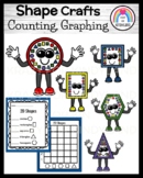 Shapes Craft Activity: Counting and Graphing Math Bundle f