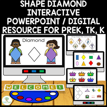 Preview of Shape Diamond Interactive PowerPoint / Digital Resource Prek, TK, K & Spec Educ