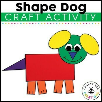 Preview of Shape Animal Craft | Dog Craft | Shape Activities | 2D Shapes