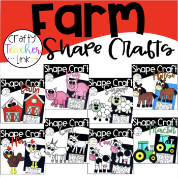 Preview of Farm Shape Crafts Bundle