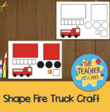 Preschool Shape Fire Truck Craft Template