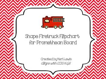 Preview of Shape Firetruck Flipchart for Promethean Board