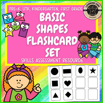 Preview of Shape Flashcards for PreK Preschool Kindergarten First TK UTK Special Education