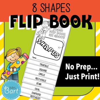 Preview of 8 Shapes Flip Book- print & use