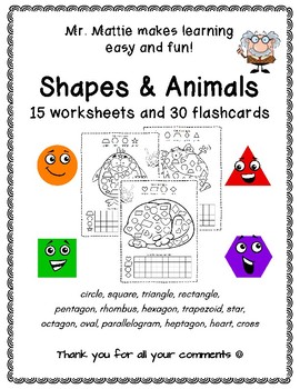 Preview of Shape Graphs Shapes Flashcards