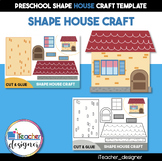 Shape House Craft - Cut and Glue Activity.