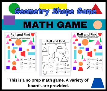 Preview of No Prep 2 D Shape Geometry Game