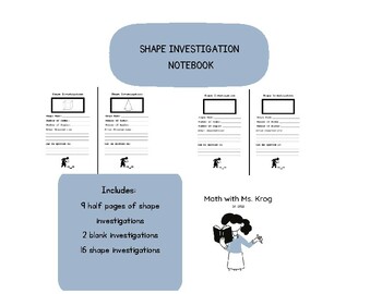 Preview of Shape Investigation Activity Book